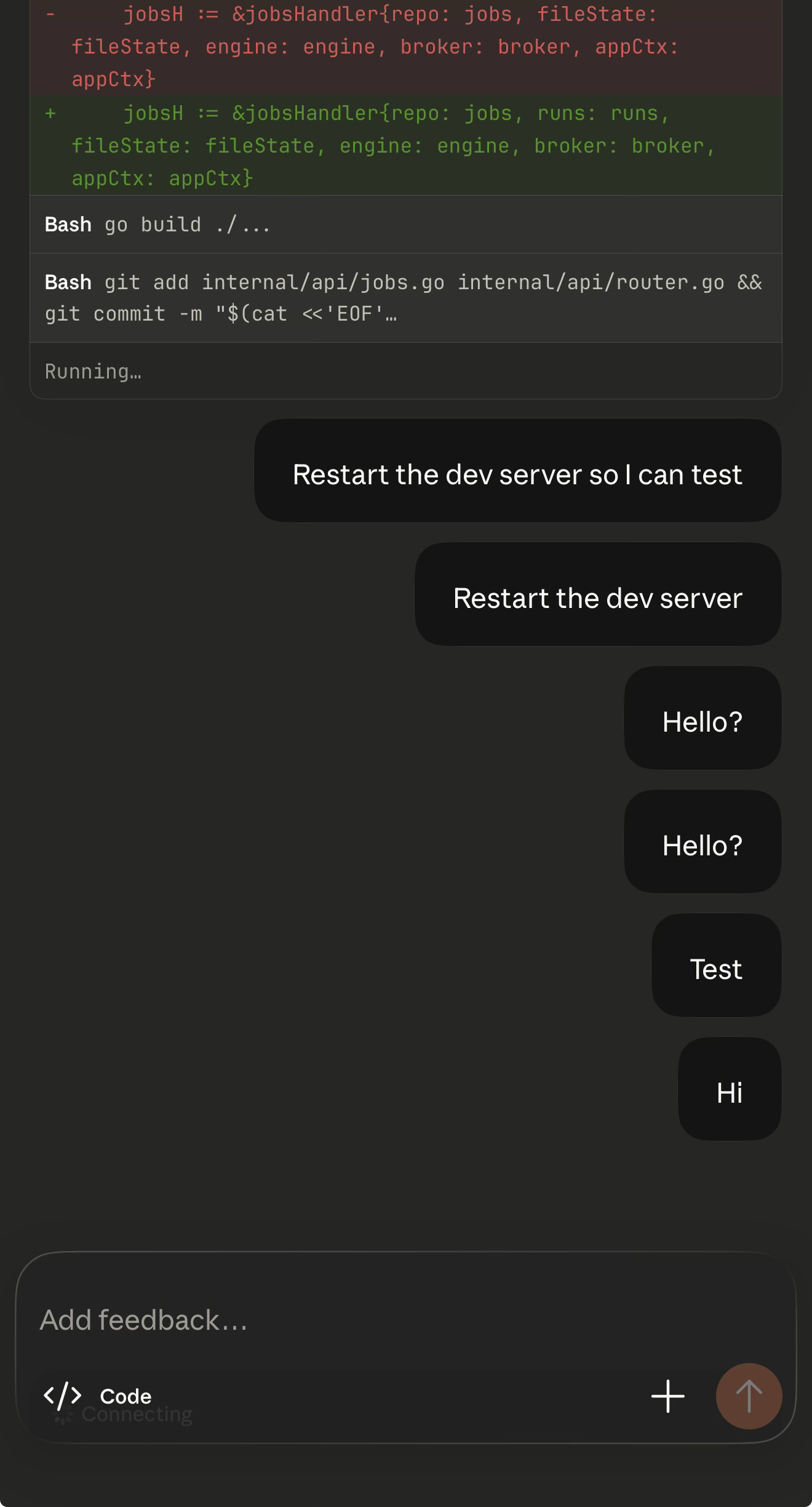 Claude not responding