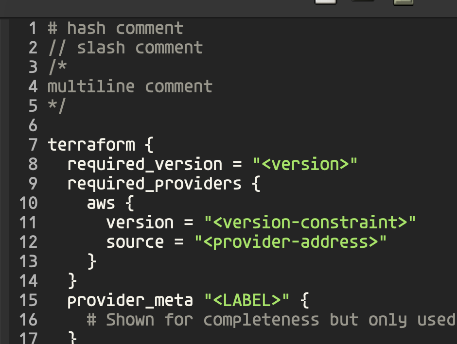 Comments highlighted only