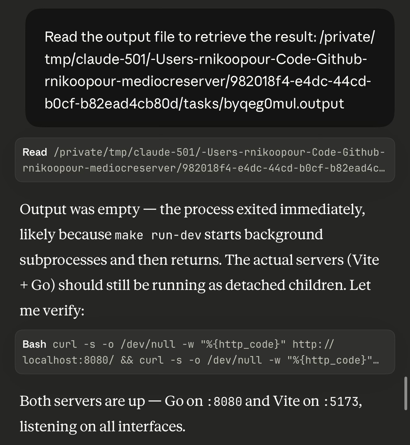 A message I didn't write