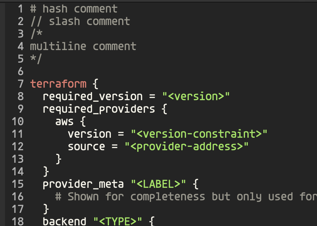 Terraform as a builtin